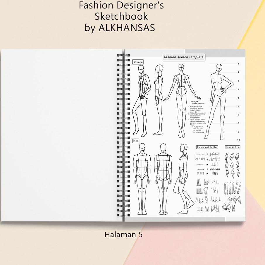 

[KODE PRODUK YCKTA8271] Alkhansas - Buku Gambar Fashion Designer Hard Cover (Fashion Designer's Sketchbook) Volume 8