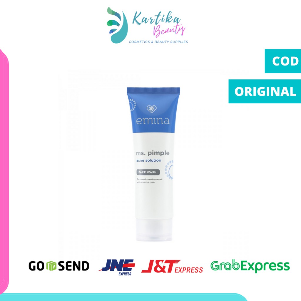 Jual EMINA MS PIMPLE ACNE SOLUTION FACE WASH 50 ML SABUN CUCI MUKA
