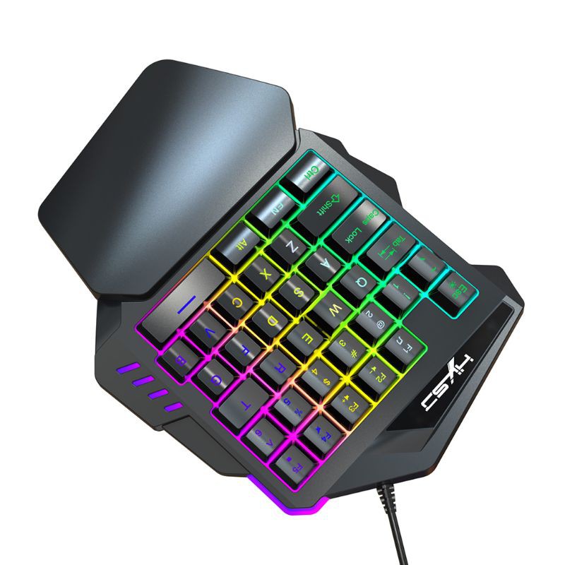 Keyboard Gaming Mekanik Mini Desain Ergonomik dengan Kabel USB dan Backlight LED