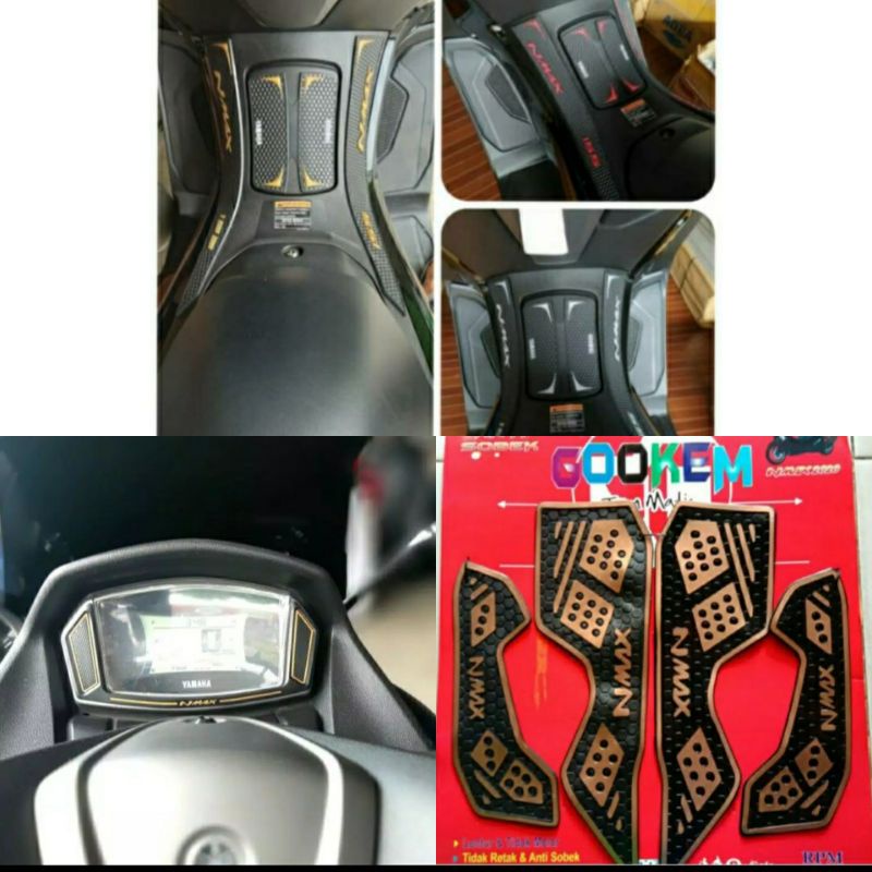 Paket stiker anti gores tankpad dan karpet pijakan kaki New Nmax 2020-2023