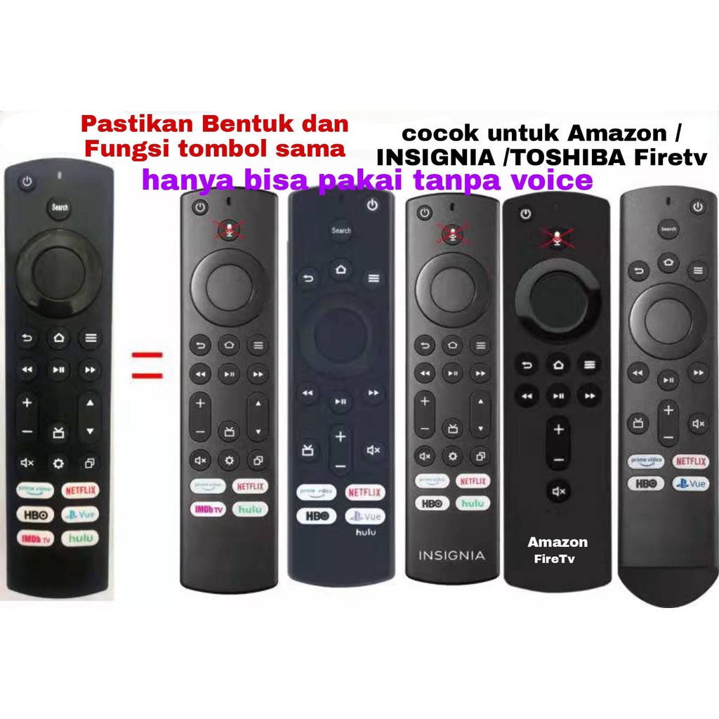 Remote Pengganti untuk Remote Remot TV Toshiba Fire Insignia