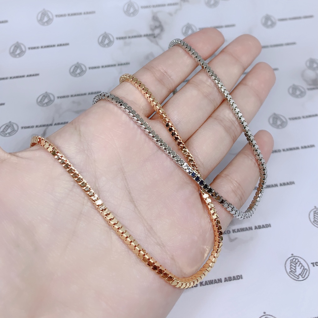 Kalung Xuping Silver Gold Perhiasan Pria Wanita Model Milano *38