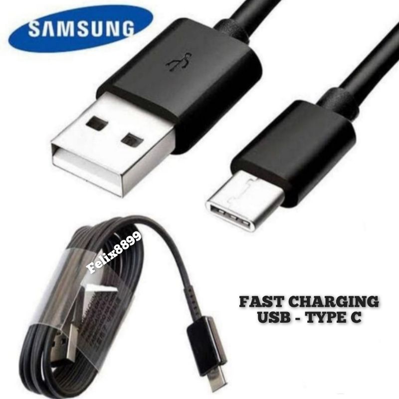 Kabel Data Charger Samsung A20 A30 A31 A50 A51 Original 100% USB Type C Fast Charging