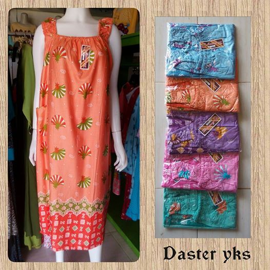  Daster  batik  yks jumbo baju tidur wanita tanpa  lengan  big 