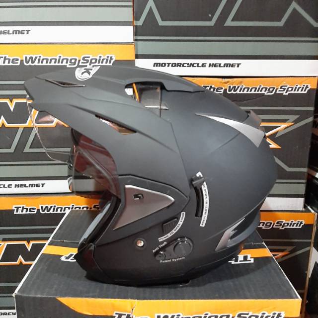 HELM INK T MAX SOLID BLACK DOFF / INK TMAX HITAM DOP