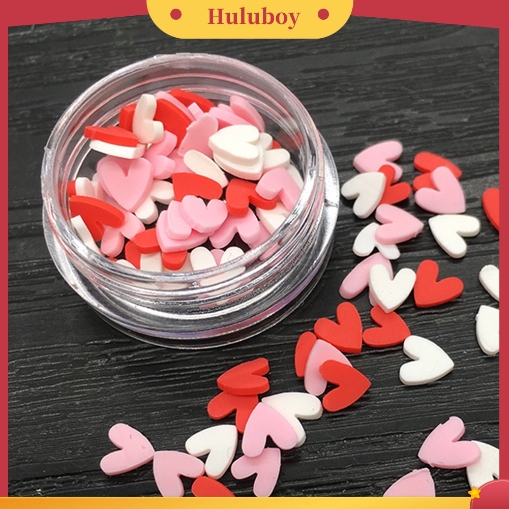 Huluboy Huluboy♡ Hiasan Clay Polymer Bentuk Hatibungabuah 3D Untuk Dekorasi Nail Art DIY