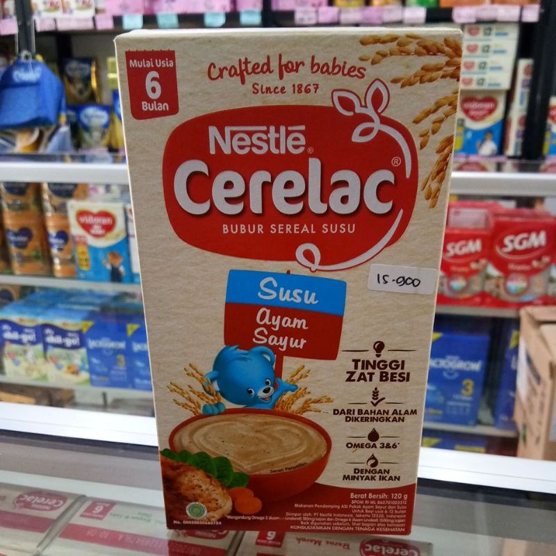 NESTLE CERELAC 6+ BUBUR SEREAL, BUBUR SEREAL SUSU 120GR