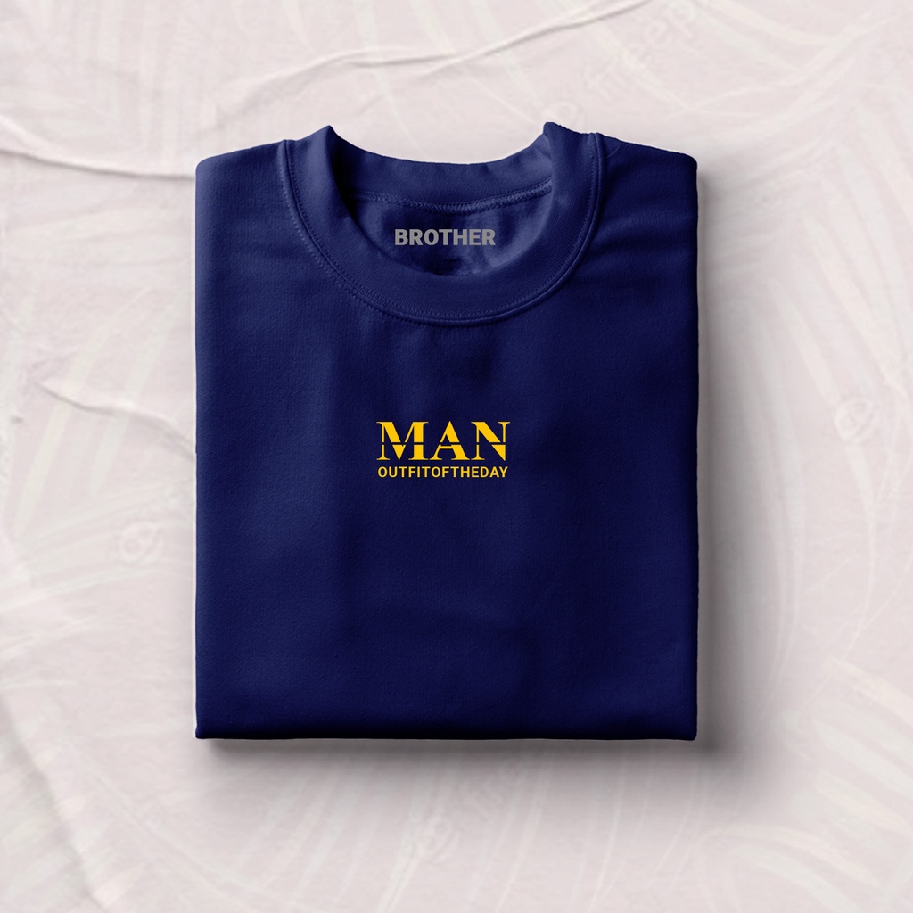 BROTHER STORE - Kaos Distro Pria - KAOS COWOK CEWEK - Kaos Kata Kata - Articel MAN Text KUNING Premium