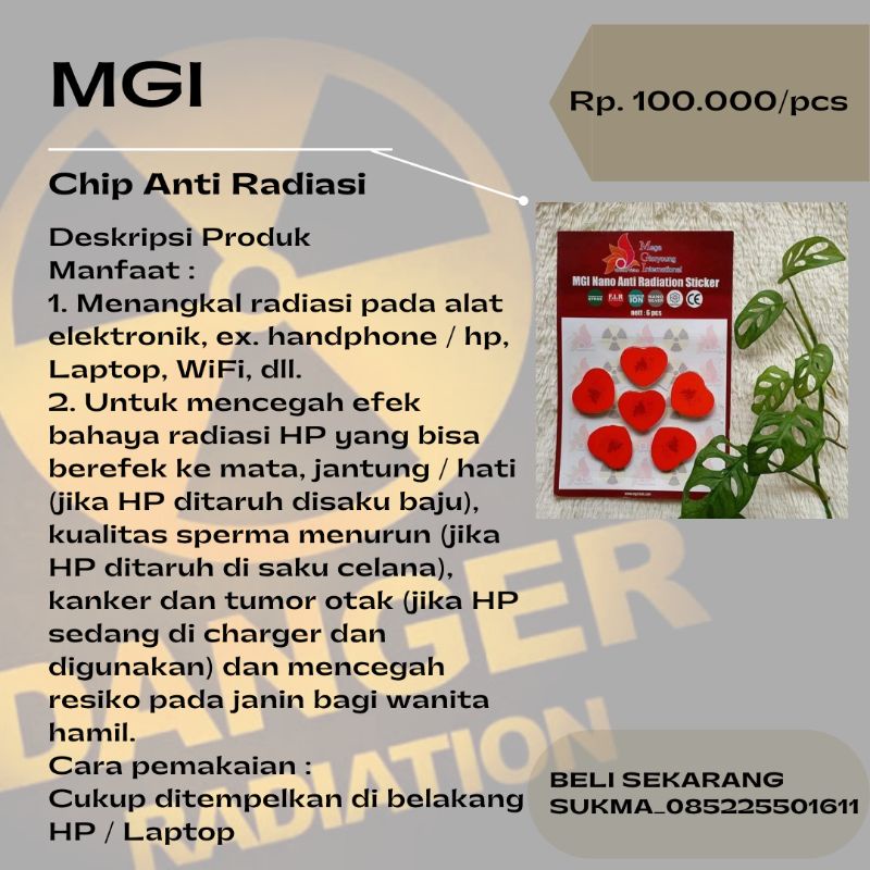 Chip Anti radiasi MGI Anti radiasi hp anti radiasi laptop anti radiasi alat elektronik