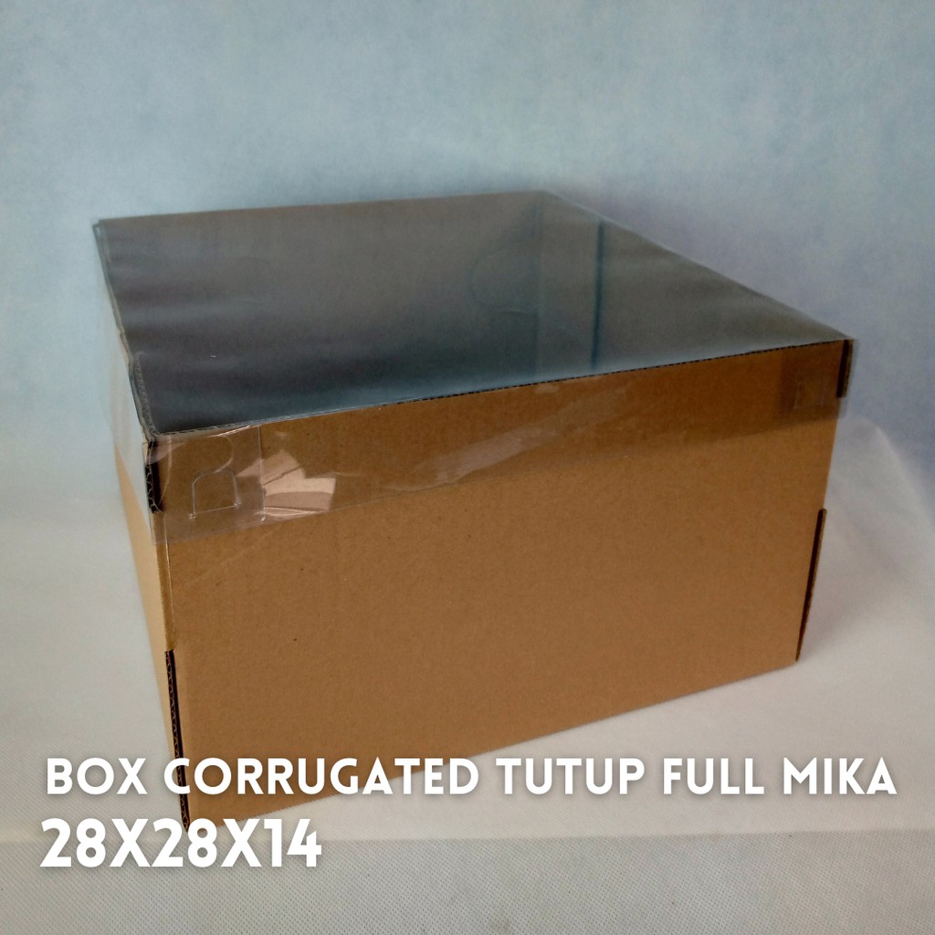 

(20PCS) KARDUS HAMPERS, BOX SOUVENIR, KEMASAN TUTUP FULL MIKA 28X28X14