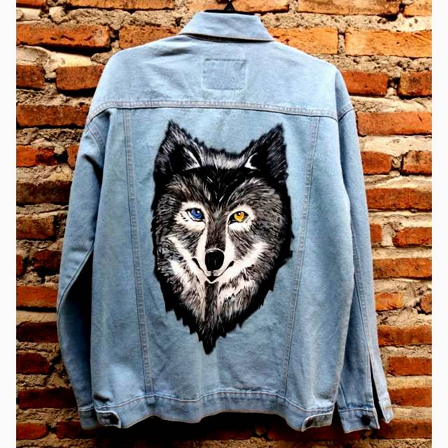 TJ.CLOTH JAKET DENIM OURHOP LUKIS CUSTOM
