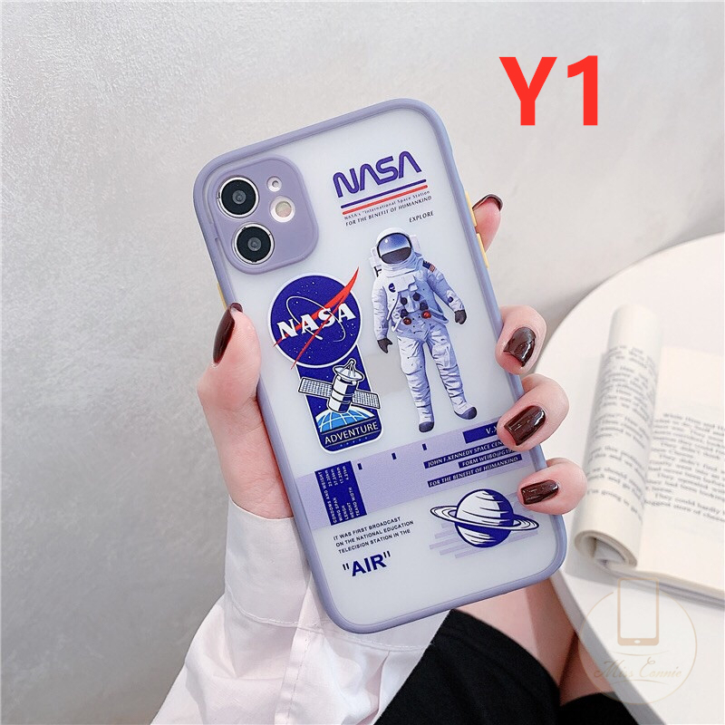 Casing Oppo Reno 5 Reno 4 F A54 A15 A15s A92 A53 2020 A3s A5 2020 A9 2020 A11 A1k A5s A11K A12 A33 2020 A7 A52 A72 A31 2020 F9 F9pro F11 Vivo Y30 Y50 Y15 Y12 Y17 Y30i Narzo20 Camera Protection Tide Brand NASA Skin Feel Phone Case-1