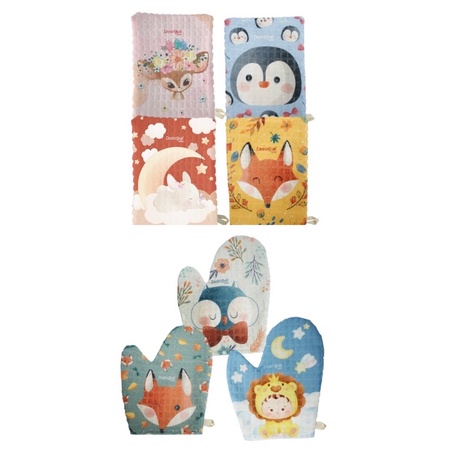 Dialogue Baby Waslap Bayi Washlap Kain Seka Lap Tubuh Bayi Lembut Microfiber Motif Lucu