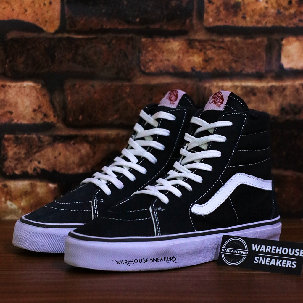 Sepatu Sk8 Classic High Black White Sepatu Sneakers SK8 Hitam Putih Tinggi