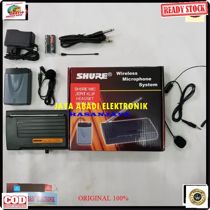 G85 SHURE MIC WIRELESS SYSTEM SINGLE HEADSET BANDO KLIP ON KANCING KERAH MIK WIRELESS MIKROPHONE PROFESIONAL PRO KARAOKE AUDIO SOUND VOKAL PANGGUNG DJ STUDIO JEPIT BAJU CONDENSOR SENSITIF AUX BISA SEGALA JENIS AUDIO SUARA JERNIIH JARAK PAKAI 20-40 METER