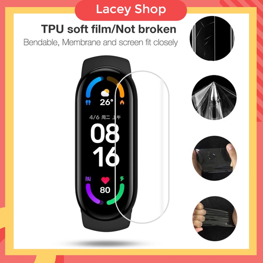 Anti Gores Pelindung Layar TPU Film Pelindung Xiaomi Mi Band 3 4 5 6