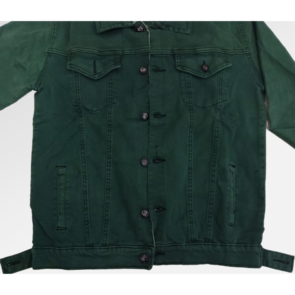 Jacket jeans denim / Green Trucker