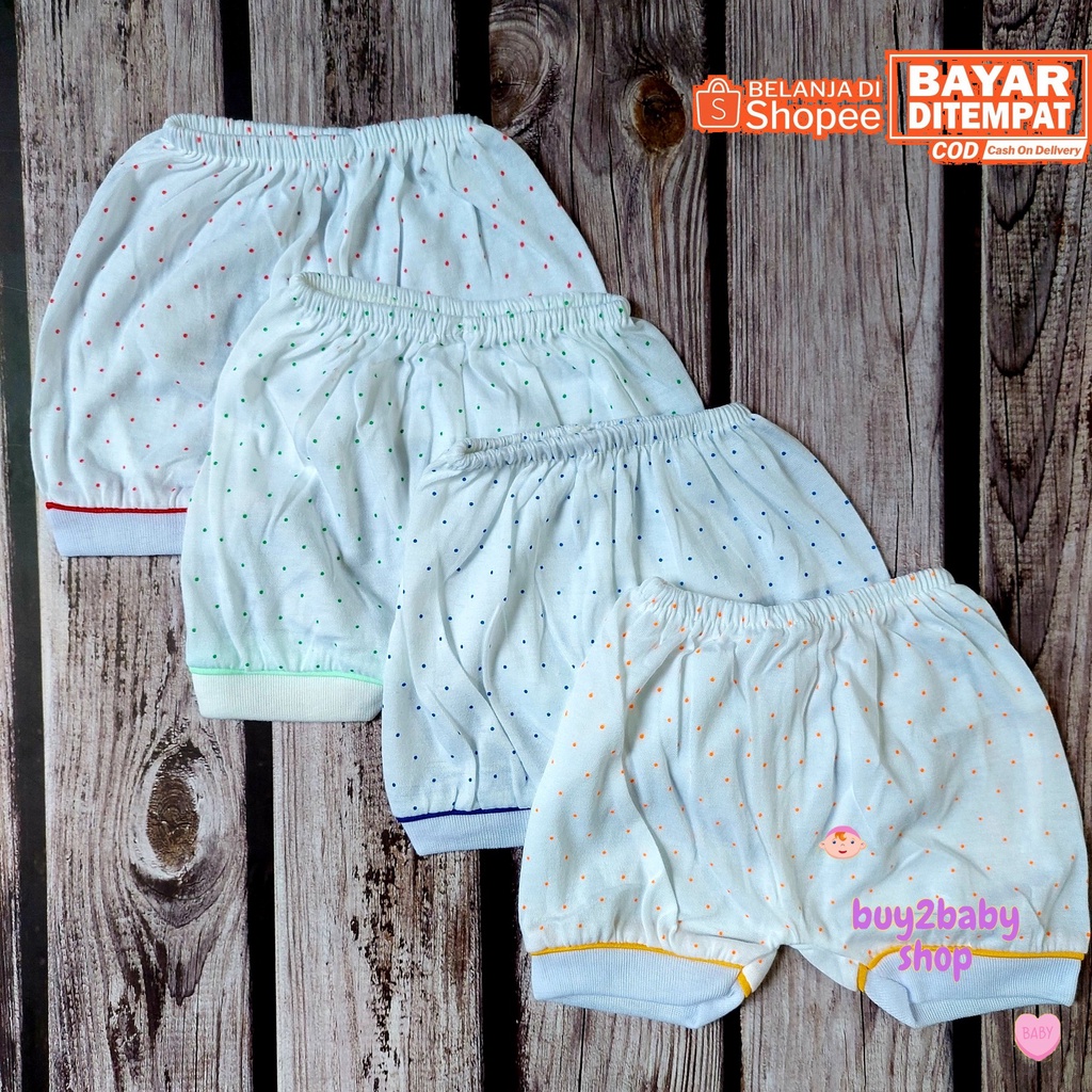 Celana Pendek Bayi model kotak Delima bayi usia 3-6 bulan Isi 6 PCS