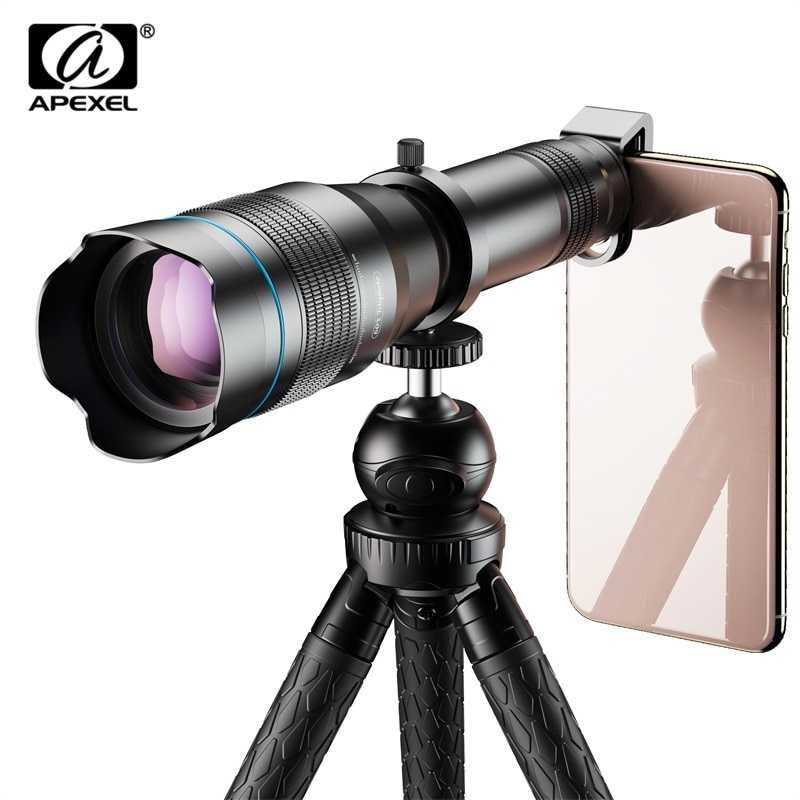 APEXEL Lensa Smartphone Telephoto Lens 60X Tripod Remote APL-JS60XJJ09