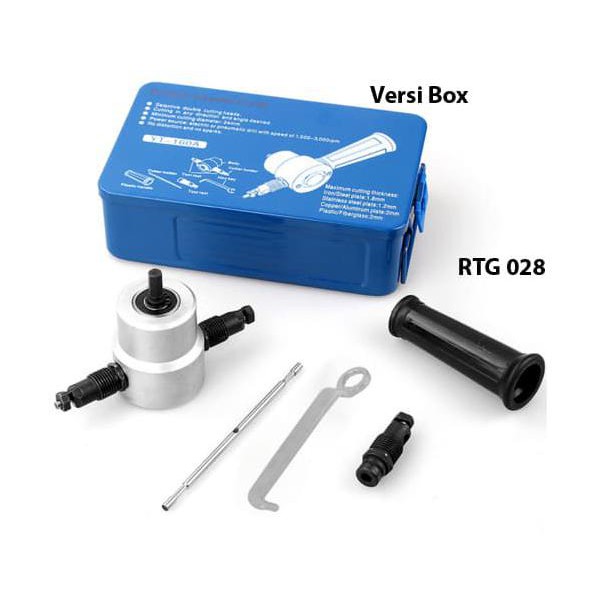 Nibble Metal Plate Cutting Nibbler Adapter Tool Double Head Versi Box