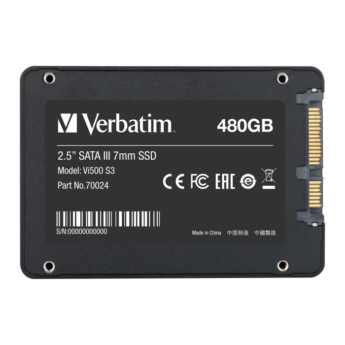 SSD Internal VERBATIM SATA III 480GB Vi500 S3 2.5 ( VERBATIM 480GB )