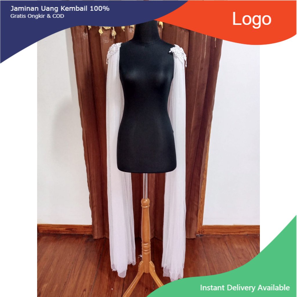 Sayap Pundak SEPASANG Kebaya Pengantin / Sayap Bahu / Slayer Pundak / Slayer Bahu