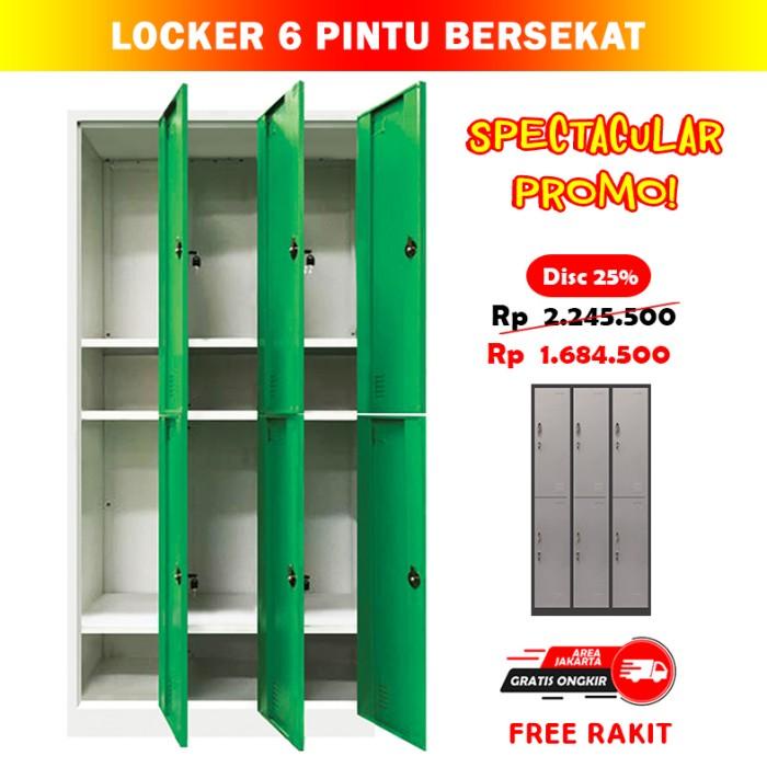 

Cabinet | Locker Lemari 6 Pintu Bersekat