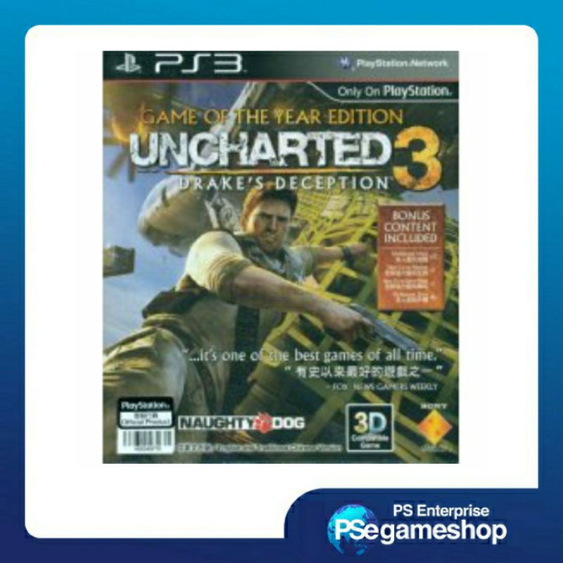 Ps3 Uncharted 3: Drake's Deception (Game of the Year) R3 / noseal ( preloved )