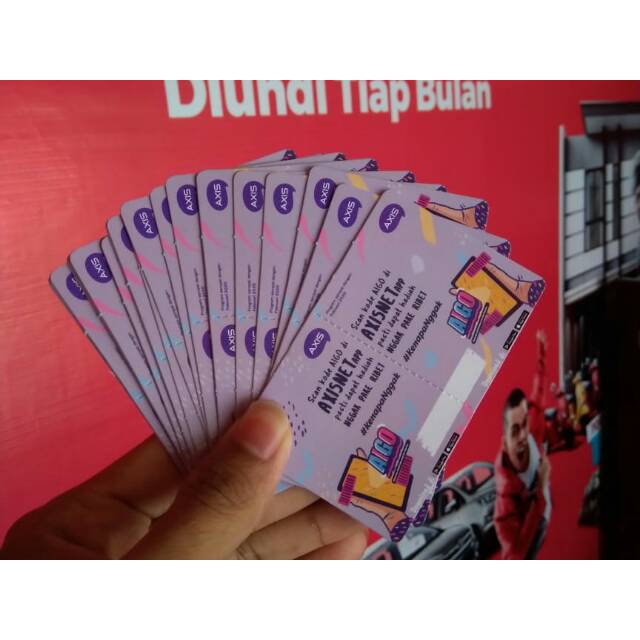 Voucher Axis Per 100pcs Bahan Voucher Pengisian Kuota Axis Voucher Kosong Axis Vocer Shopee Indonesia