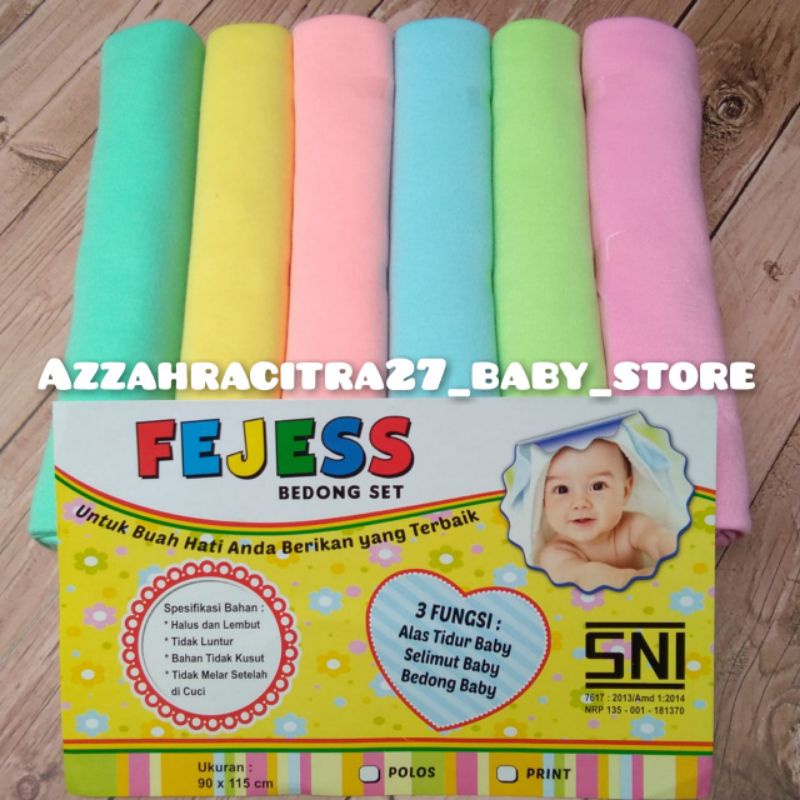 FEJESS 3PCS(3LEMBAR) BEDONG BAYI JUMBO POLOS 6WARNA BAHAN LEMBUT&amp;SNI