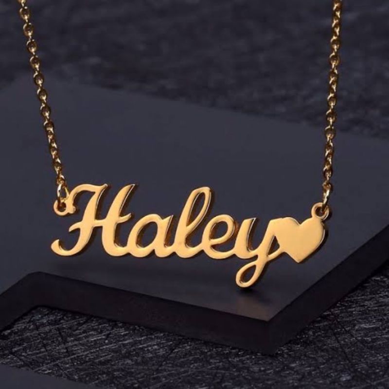 kalung nama custom lapis emas24k