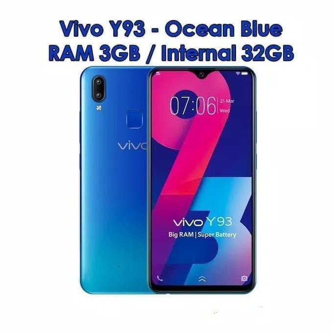 TERMURAH HP VIVO Y93 NEW ( VI VO Y93)- RAM 3/32GB BLUE - BIRU GARANSI RESMI READY STOCK