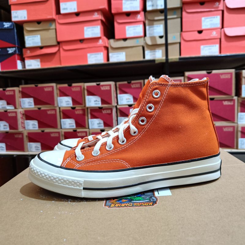 CONVERSE CHUCK 70S OX HI LOW ORANGE FIRE PIT ORIGINAL RESMI PT.MAP