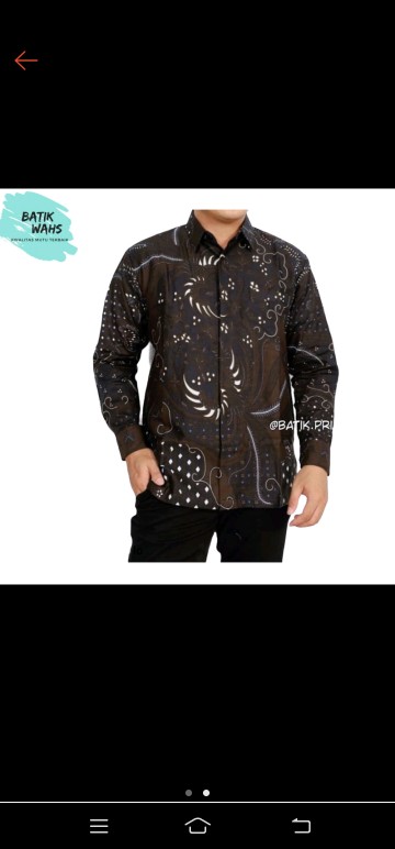 Kemeja Batik Pria Lengan Panjang Full Furing Kencana Ungu Megenta Motif Terbaru Terlaris