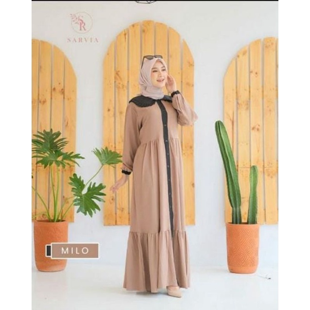 Fashion Muslim Gamis TAMARA crinkle salur dan SARVIA rayon dress adem kekinian terlaris