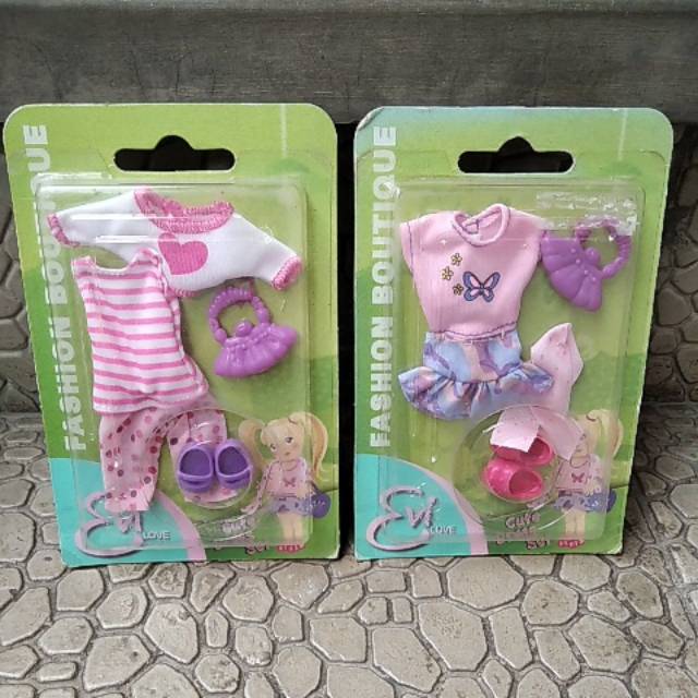 Baju evi love, barbie chelsea, kelly