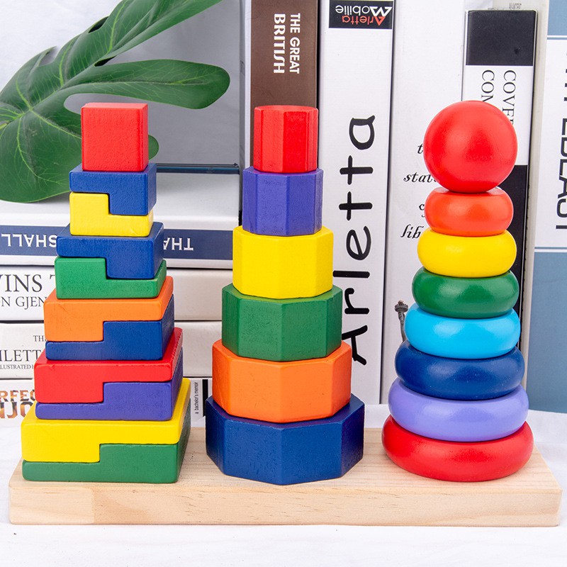 TweedyToys - Rainbow Block 3 Set / Mainan Blok Pelangi 3 Set