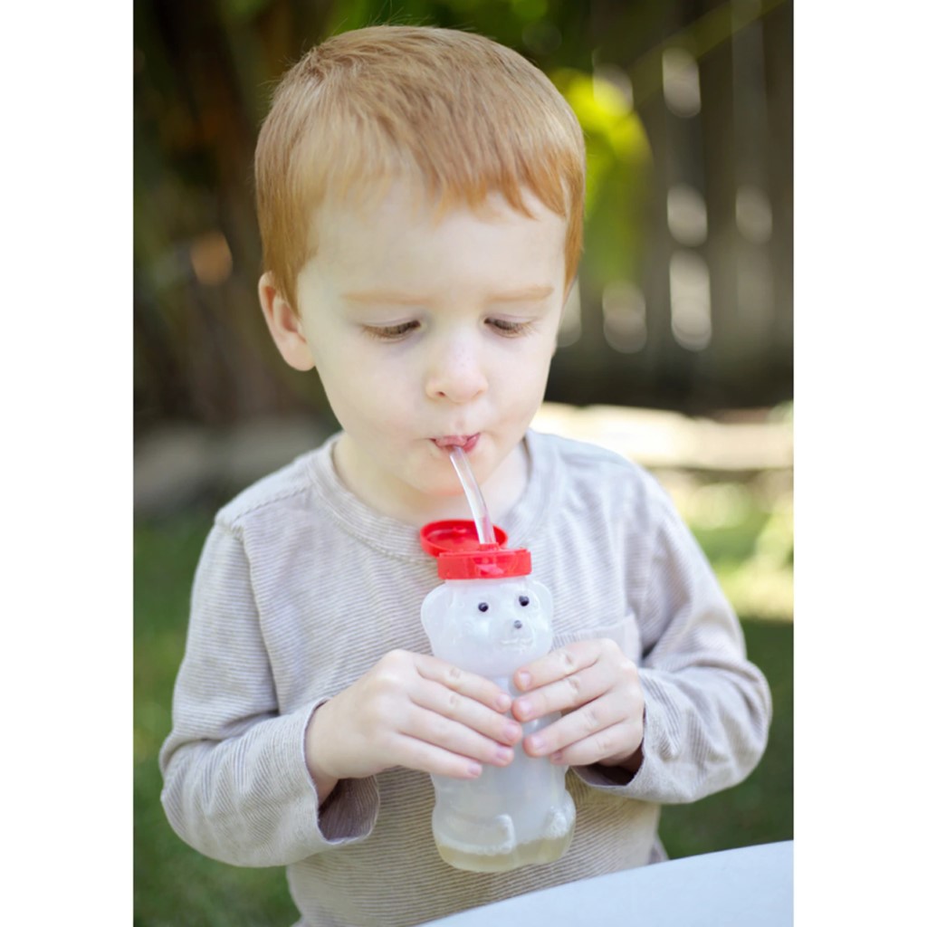 ARK Bear Bottle Kit For Straw Drinking (Botol minum beruang dengan katup untuk latihan sedot anak) - Therapy Tools