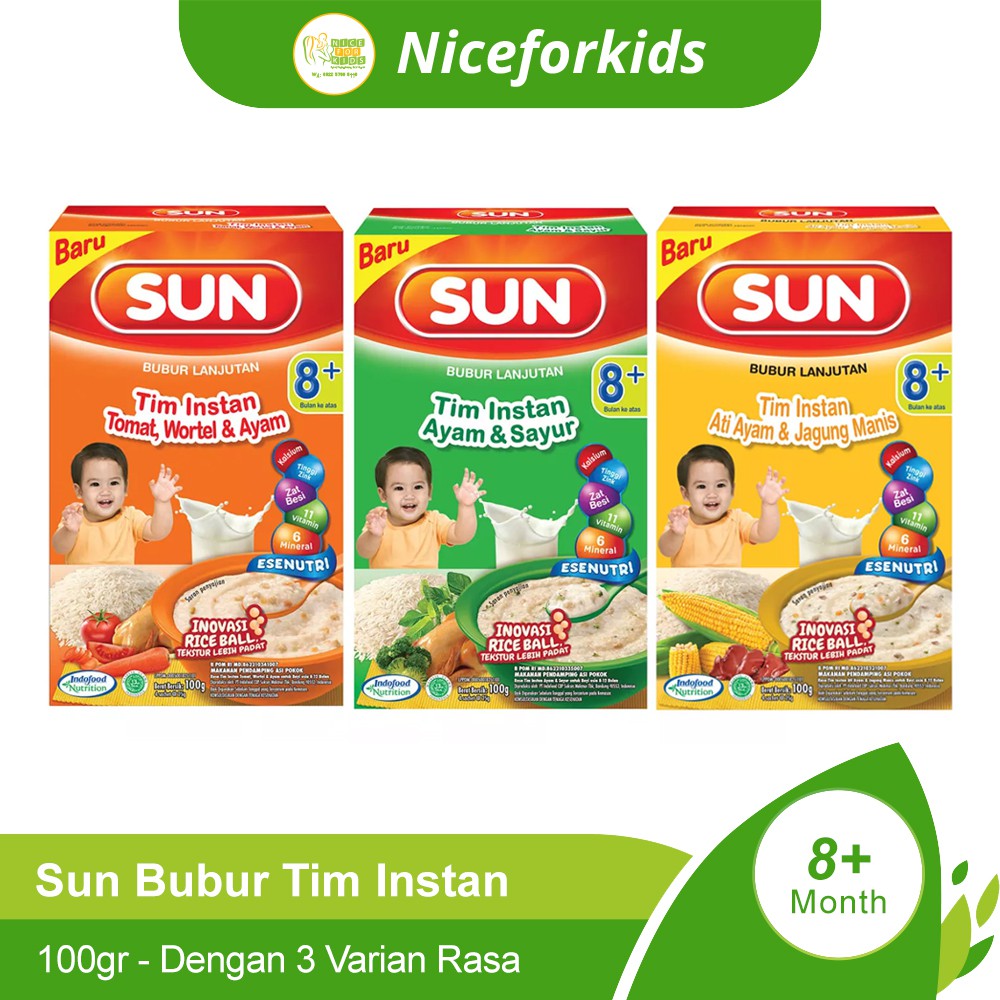 Sun Bubur Tim Instan 100gr Lanjutan Aneka Rasa