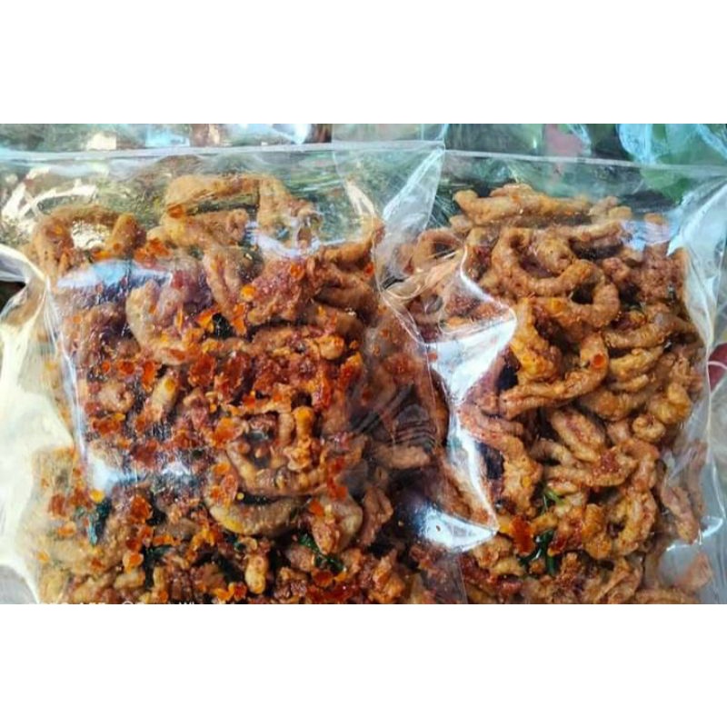 

kripik usus pedas & original