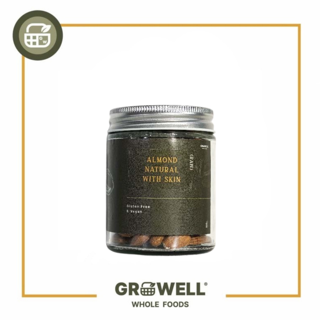 

Almond Natural With Skin (Raw) 250 Gr