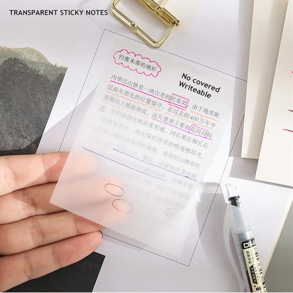 Lanfy Transparan Memo Pad Sekolah Kreatif Anti Air To do list PET 50lembar Kertas Catatan