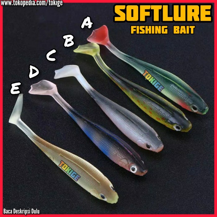Grosir Umpan Soft Lure Bentuk Ikan Asli Umpan Buatan Karet Lentur Elastis X43 - Warna B Keren