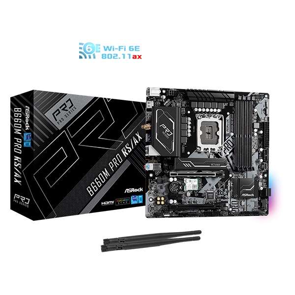 ASROCK MOTHERBOARD Intel Gen B660M Pro RS-AX