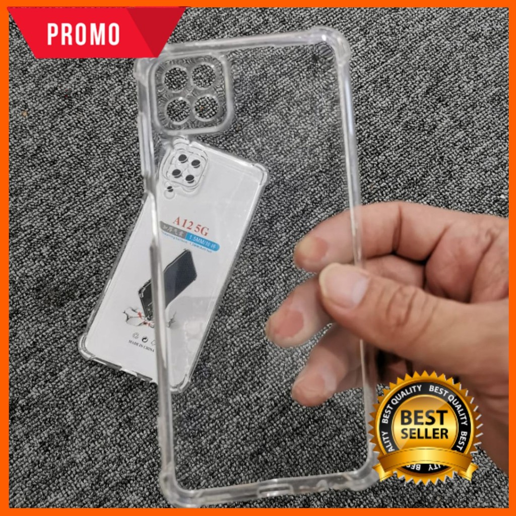 CASING SAMSUNG A12 SOFT CASE AIRBAG CORNER PROTECTION CAMERA COVER