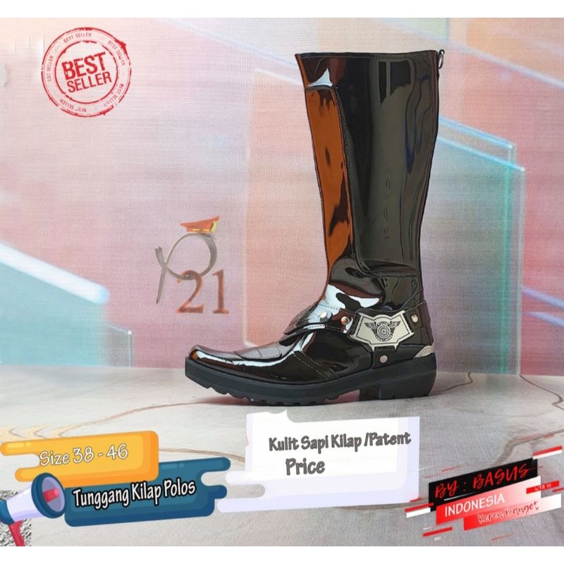 SEPATU TUNGGANG KILAP POLOS P21