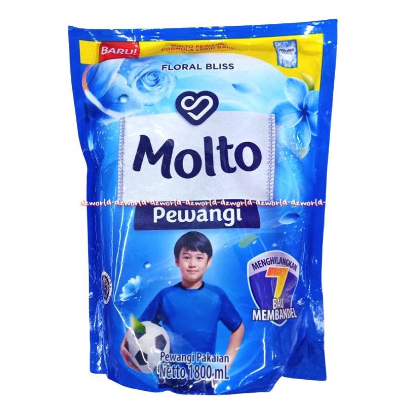 Molto Softener Spring Blue Pink Pouch 1800ml Pelembut Pakaian Dengan Airflow Technology