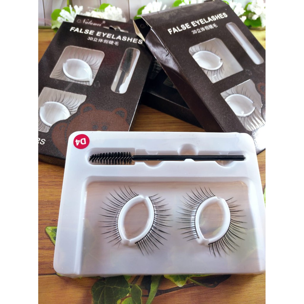 HARGA 1 SET ISI 2 PASANG Bulu Mata + Sisir bulu mata eyelash/ brush kuas bulu mata/ kuas mascara