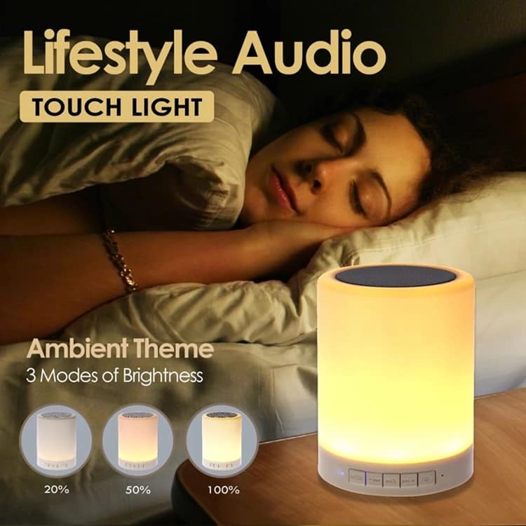 Speaker bluetooth Lampu tidur touch CL 671 Portable Wireless