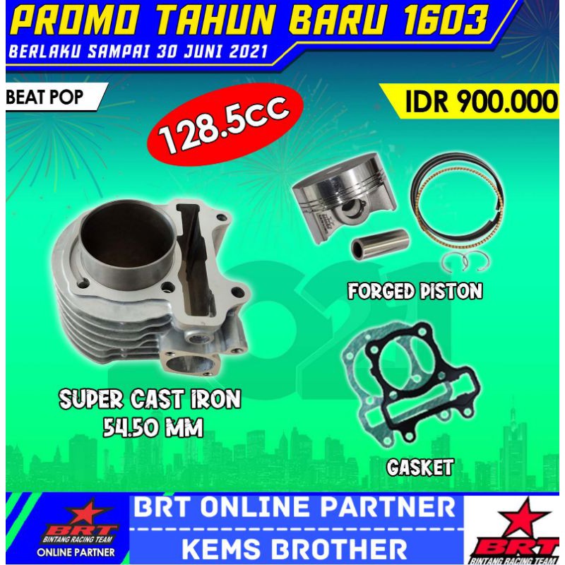 BLOK BRT BEATPOP SCOOPY ESP PISTON 54.5MM ORIGINAL BRT